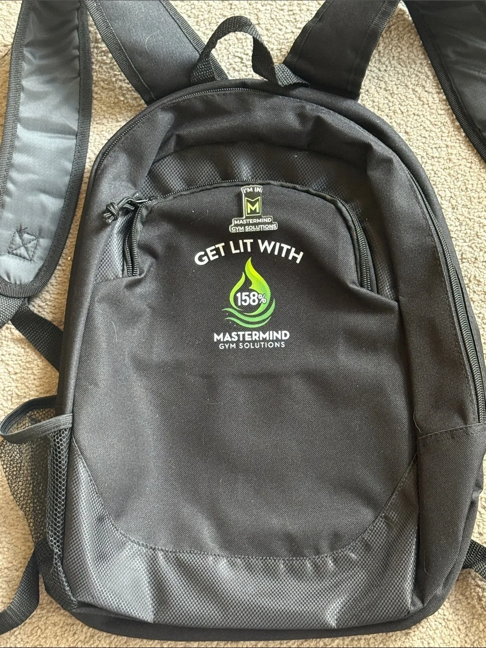 Mastermind Gym Solutions Black Gym Backpack with Logo!
